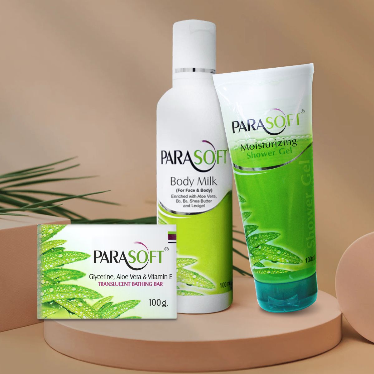 shoprythmindia Dry Skin Care Combo Parasoft Body Milk, Parasoft Gel & Parasoft Soap